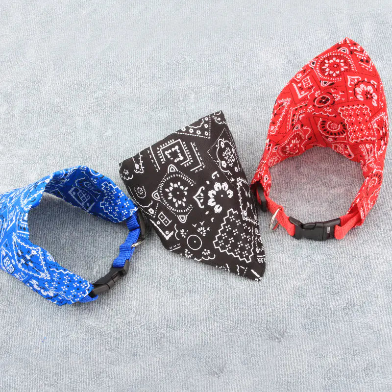 Dog Triangle Scarf with Print - Pet Accessories