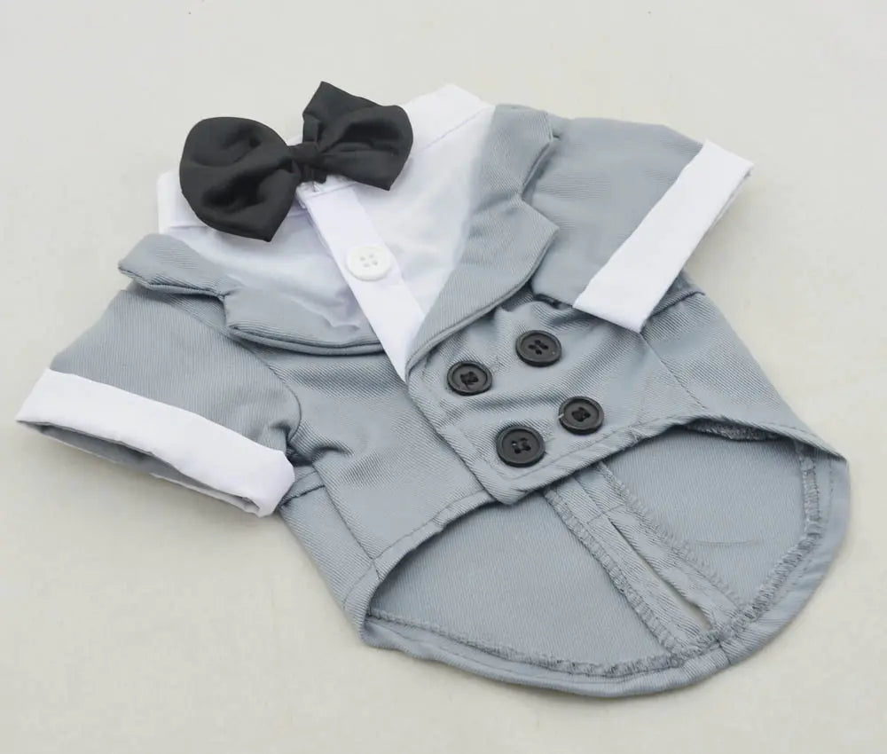 Big Dog Dress with Bow Tie - Puppy Clothing Suit
