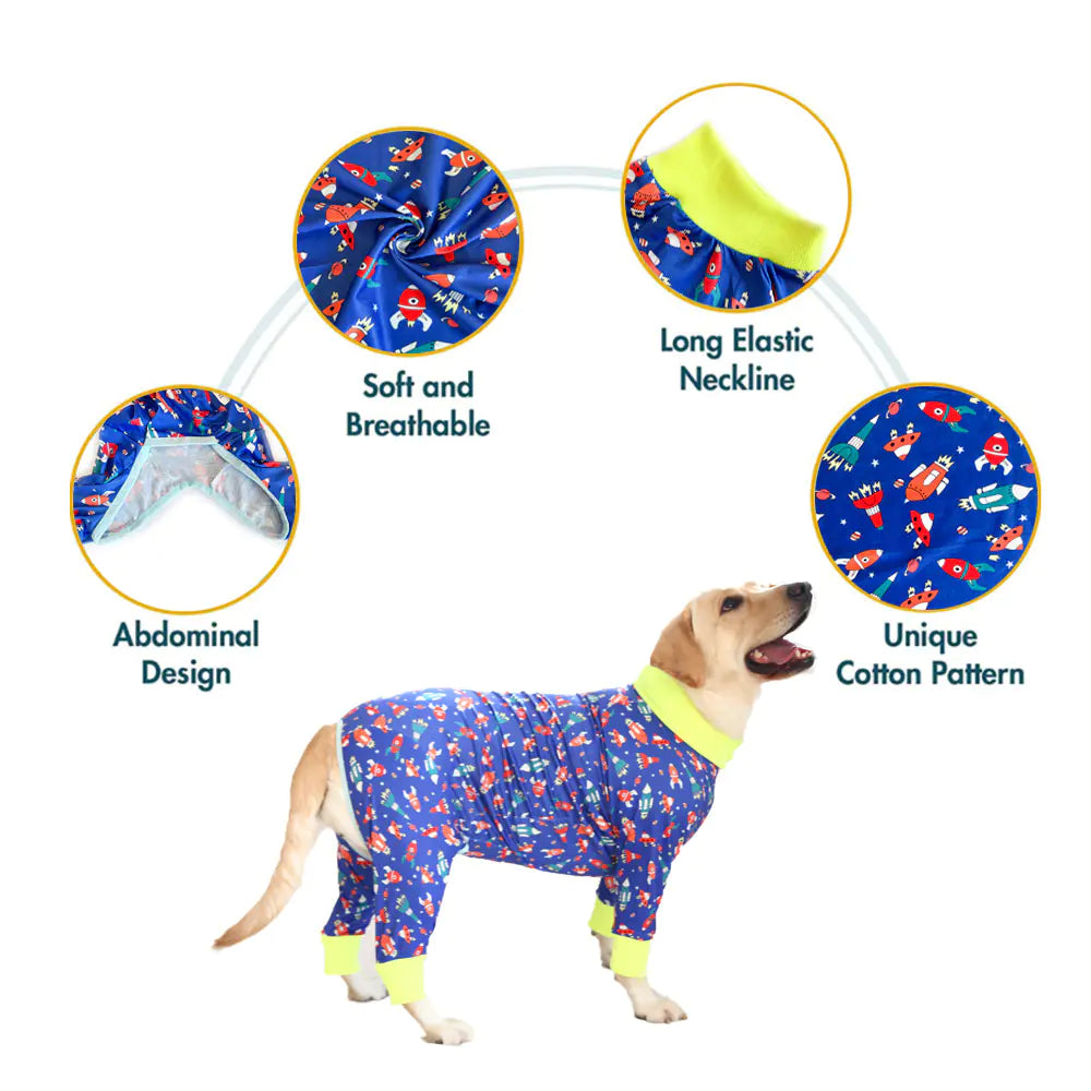 2024 Cute Cartoon Dog Print Bodysuit for Pets