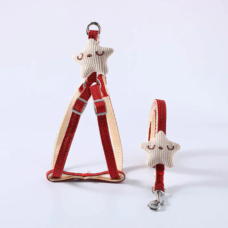 Cute Starfish Dog Harness with Leash