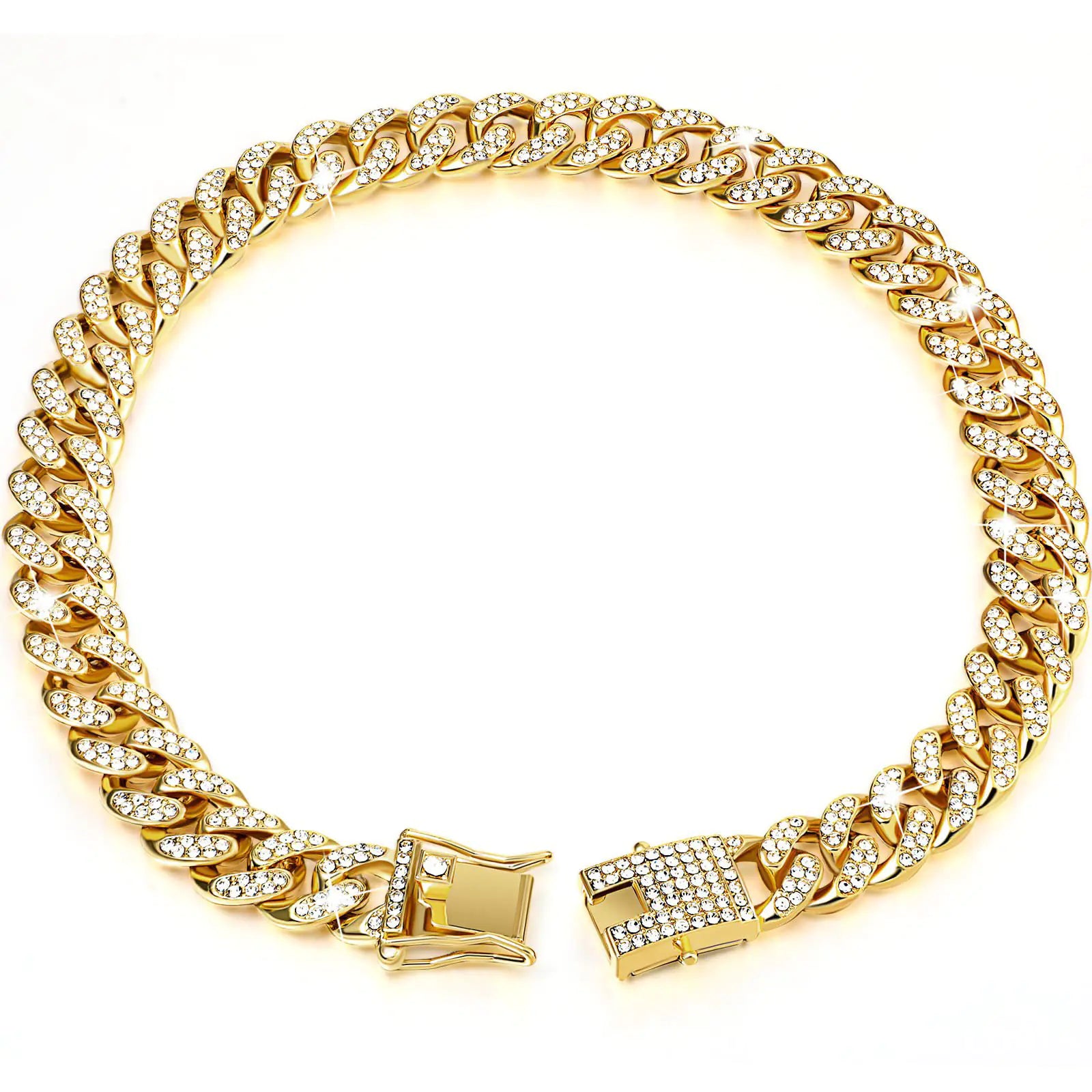 Diamond Golden Dog Collar - New Design