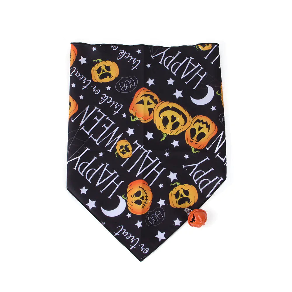 Halloween Print Triangle Towel for Dogs and Cats