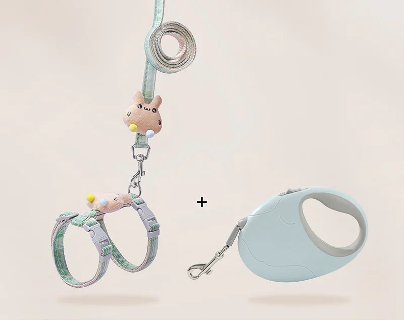 Adjustable Anti-Break Cat Leash with Chest Strap