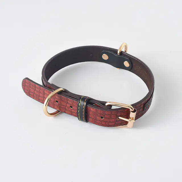 Simple Leather Dog Collar for Home Fashion