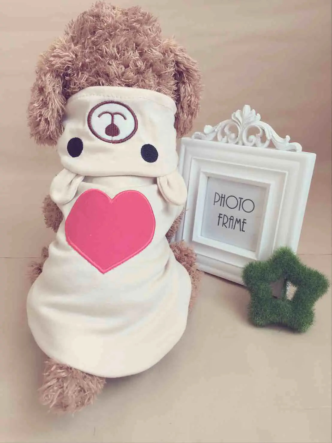 Pet Clothes with Heart Bear Transformation Outfit