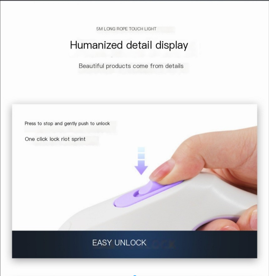 Automatic Retractable Dog Leash and Collar for Pets