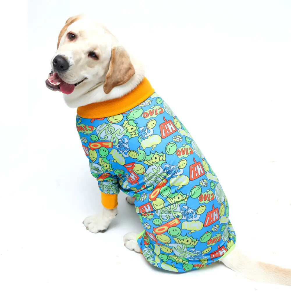 2024 Cute Cartoon Dog Print Bodysuit for Pets