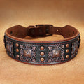 Anti-Bite Cowhide Rivet Dog Collar