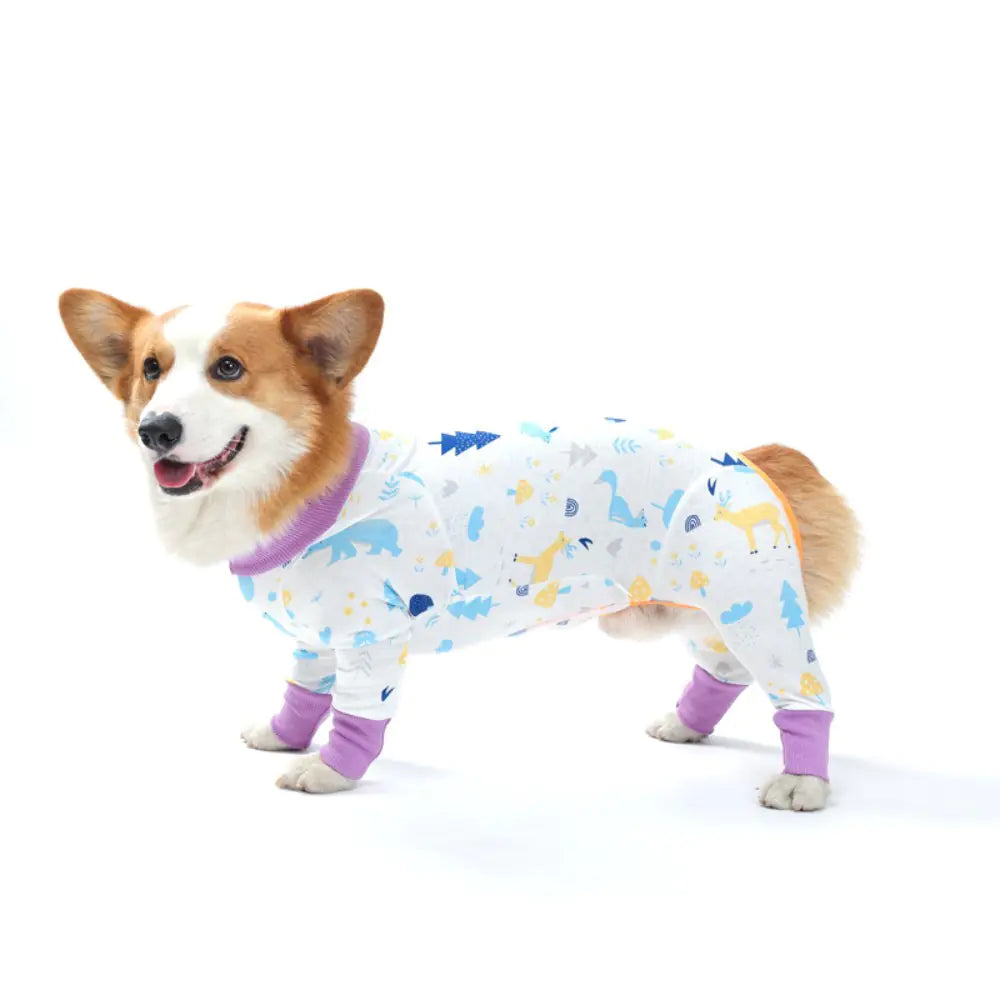 2024 Cute Cartoon Dog Print Bodysuit for Pets