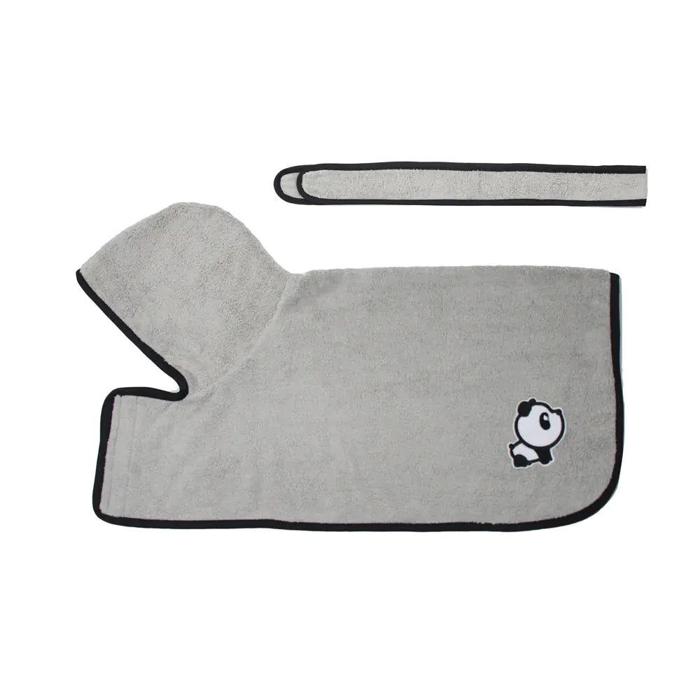 Quick-Dry Coral Fleece Pet Bathrobe with Embroidery