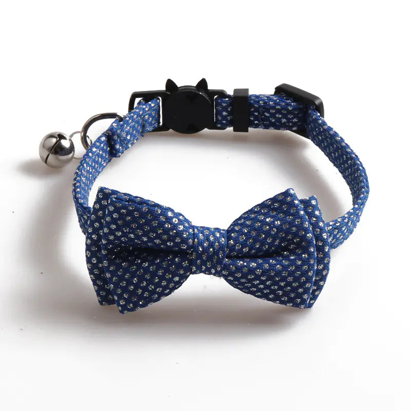 Cute Shiny Bow Collar for Pets