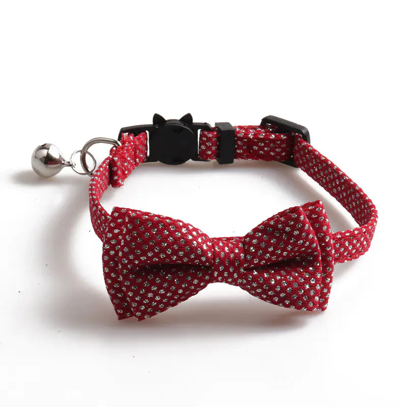 Cute Shiny Bow Collar for Pets