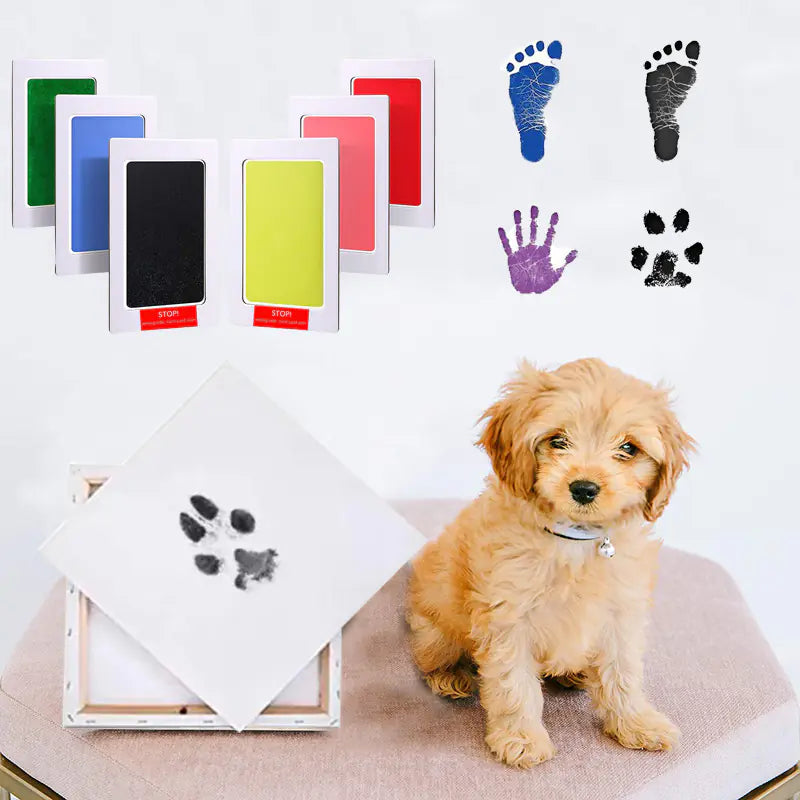 Pet Ink Pad Set for Paw Prints - No Wash Needed