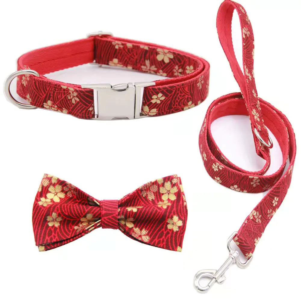 Customizable Pet Collar with Name and Phone Tag