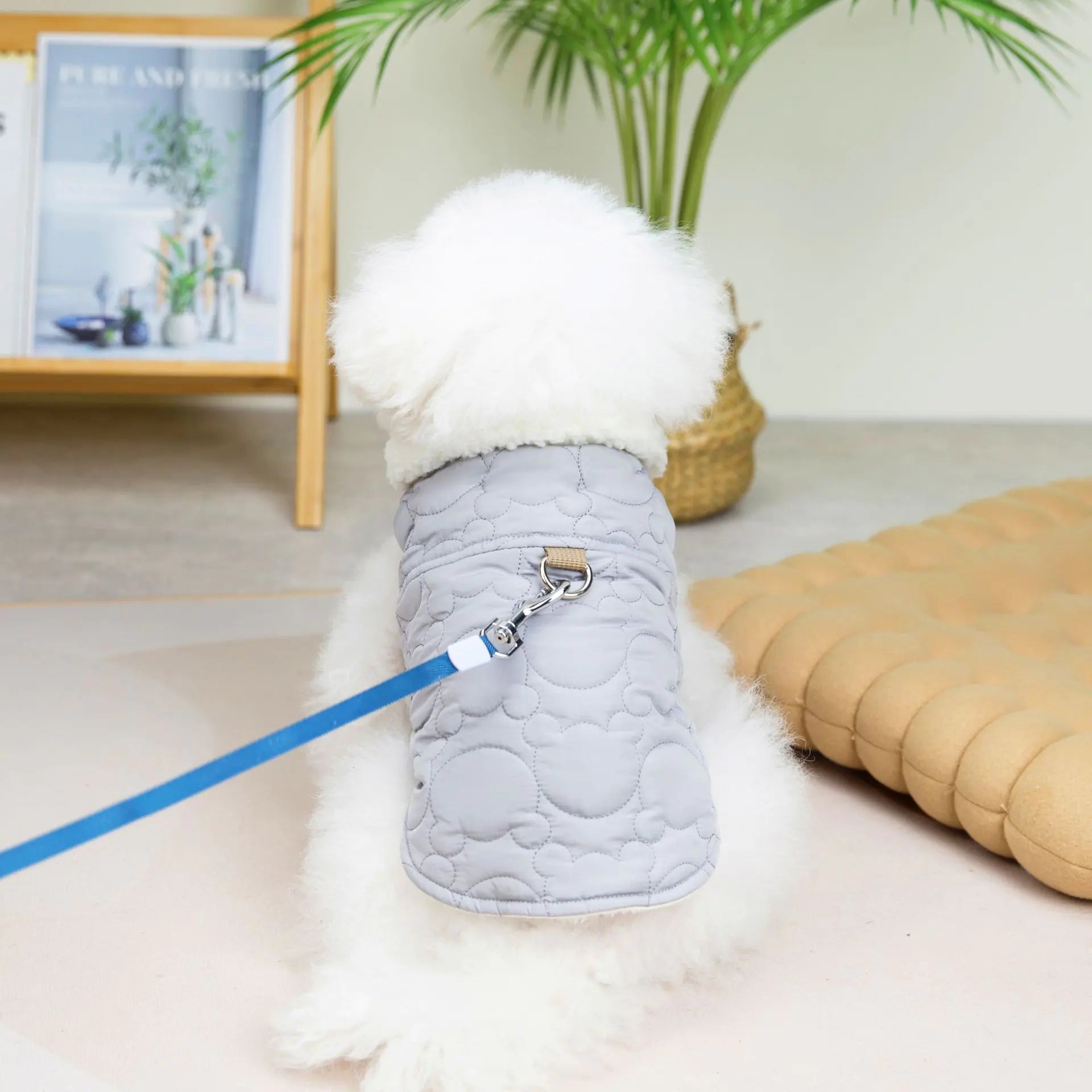 2022 Round Quilted Dog Coat with Cotton Lining