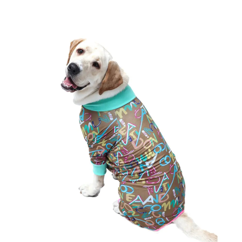2024 Cute Cartoon Dog Print Bodysuit for Pets