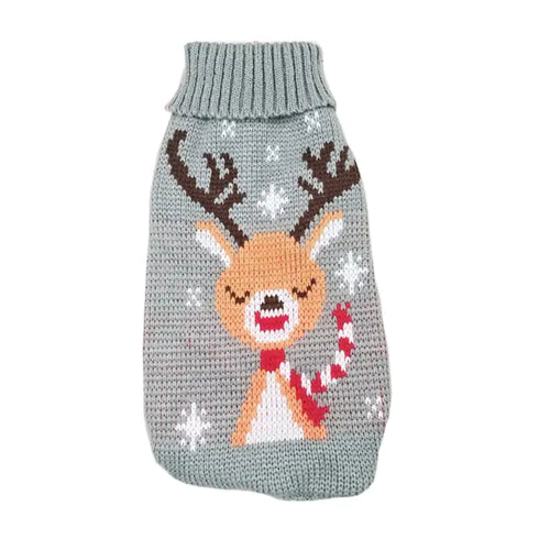 Christmas Maple Snowflake Turtleneck Pet Sweater