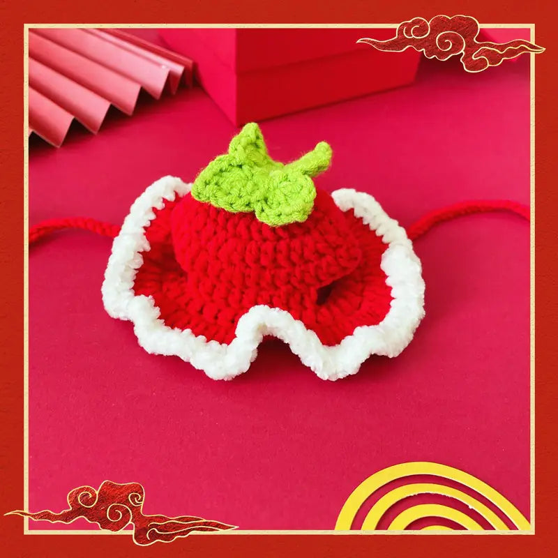 New Year Festive Tiger Head Hats for Cats and Dogs