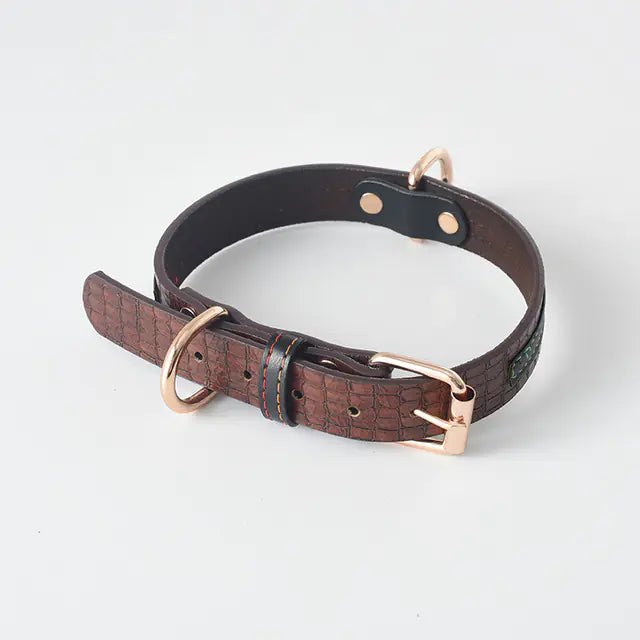 Simple Leather Dog Collar for Home Fashion