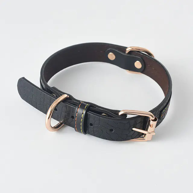 Simple Leather Dog Collar for Home Fashion