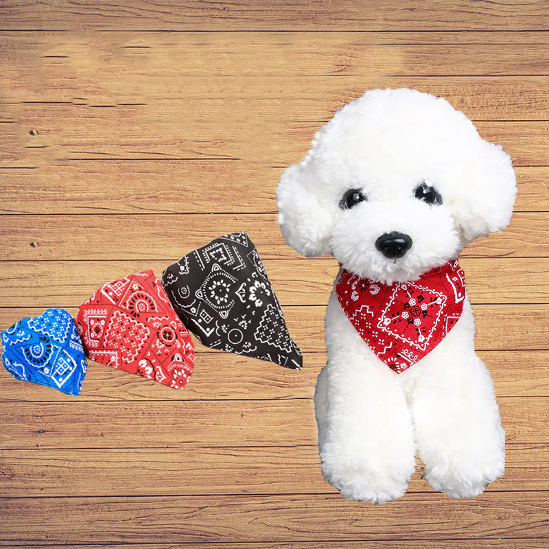 Dog Triangle Scarf with Print - Pet Accessories