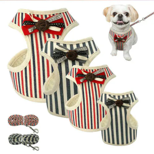Pet Dog Leash with Harness Vest and Tether Strap