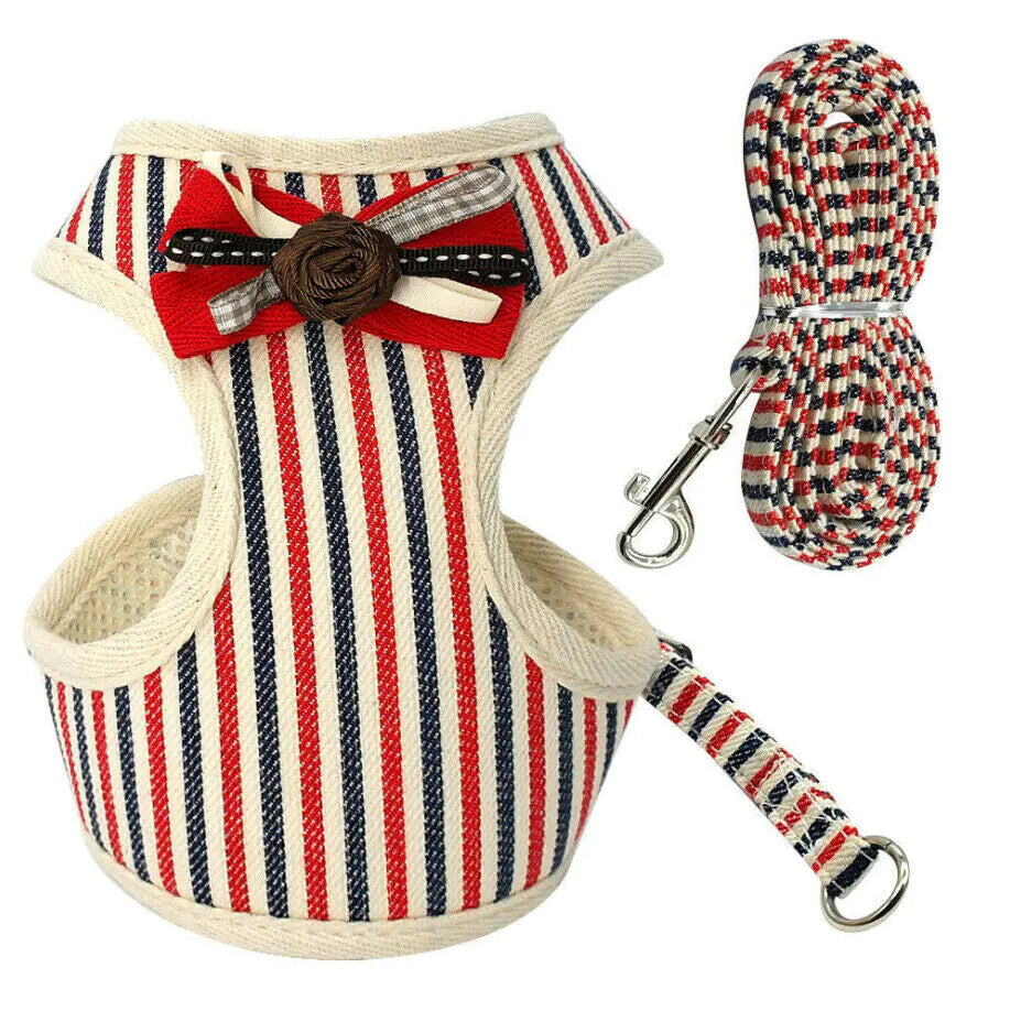Pet Dog Leash with Harness Vest and Tether Strap