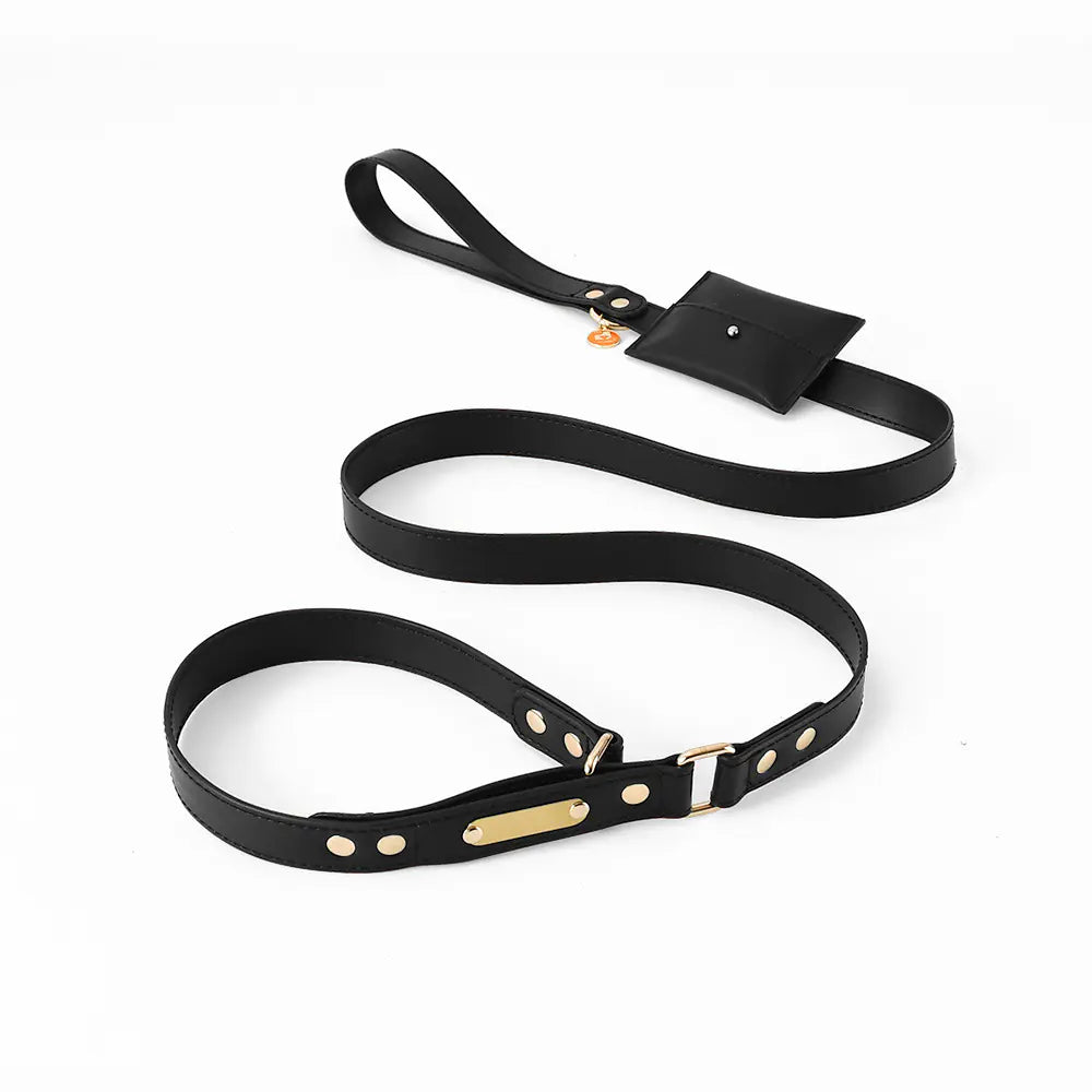 One-Piece Leather Explosion-Proof Dog Leash