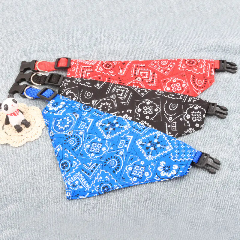 Dog Triangle Scarf with Print - Pet Accessories