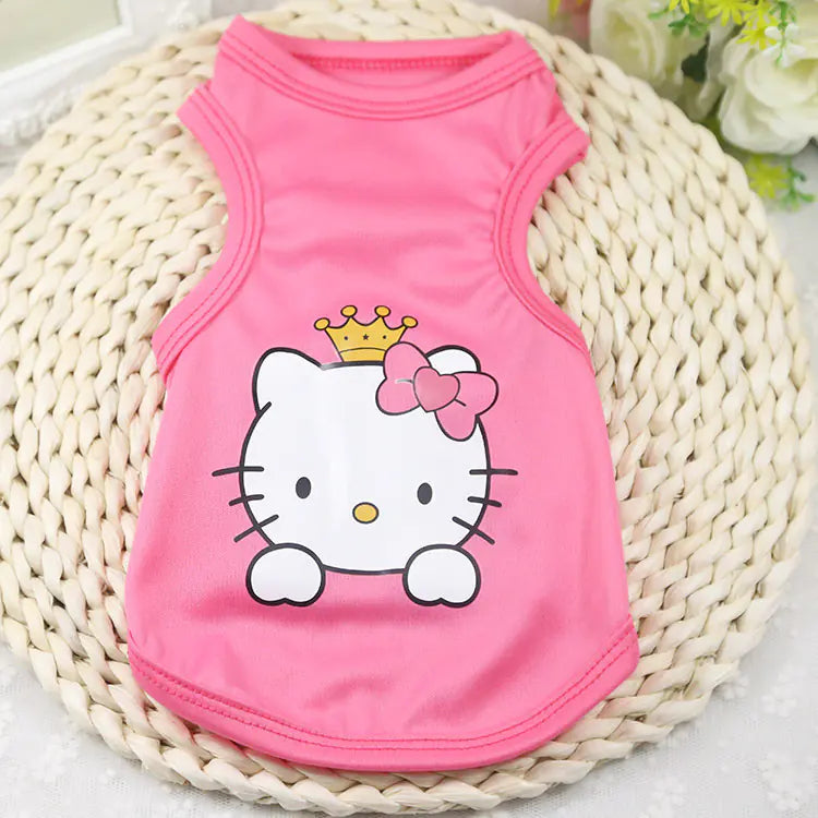 Cute Breathable Summer Pet Vest for Dogs and Cats