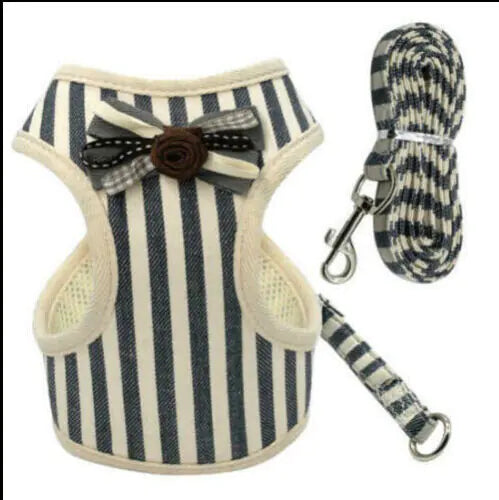Pet Dog Leash with Harness Vest and Tether Strap