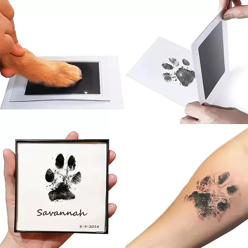 Pet Ink Pad Set for Paw Prints - No Wash Needed