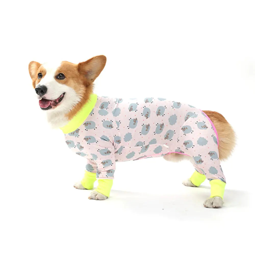 2024 Cute Cartoon Dog Print Bodysuit for Pets