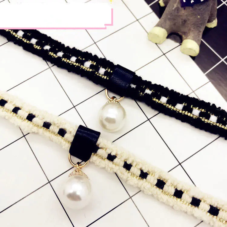 Cute Fragrant Pearl Single Rope Necklace for Pets