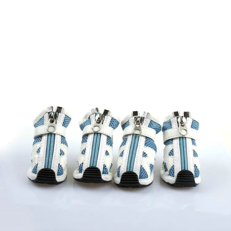 Breathable Mesh Pet Shoes with Fashion Sticker (M Type)