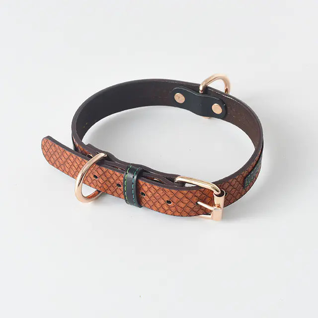 Simple Leather Dog Collar for Home Fashion