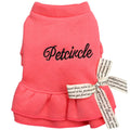 Pet Dog Dress with Bow and Letter Design for Puppies