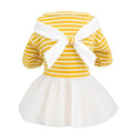 New Spring Summer Dog Clothing with White Bow Dress