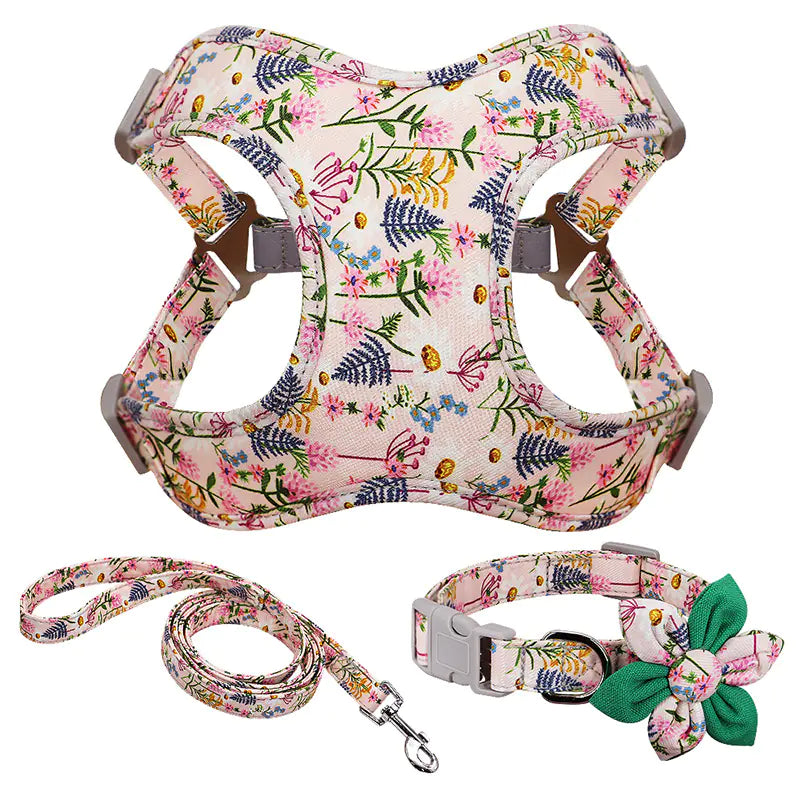 Dog Walking Traction Rope with Vest Type Collar Strap