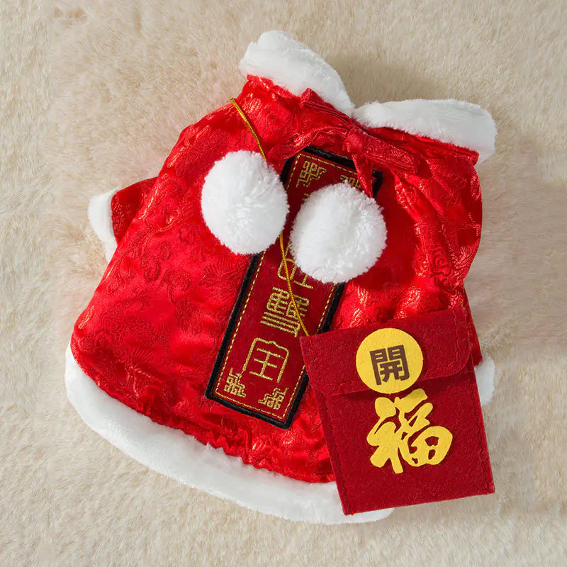 New Year Festive Pet Clothes for Small Dogs and Cats