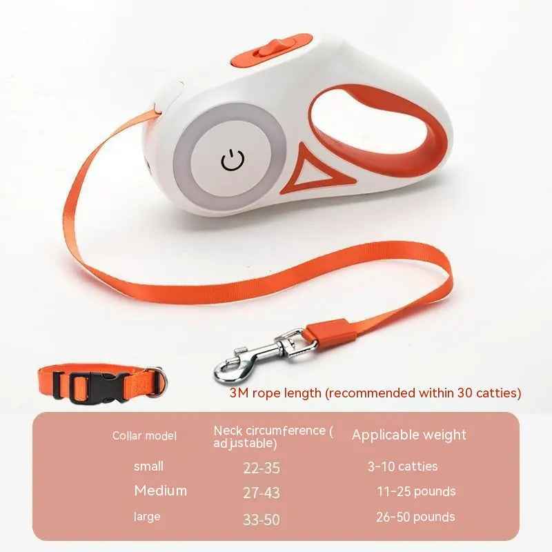 Retractable Luminous Automatic Pet Leash for Outings