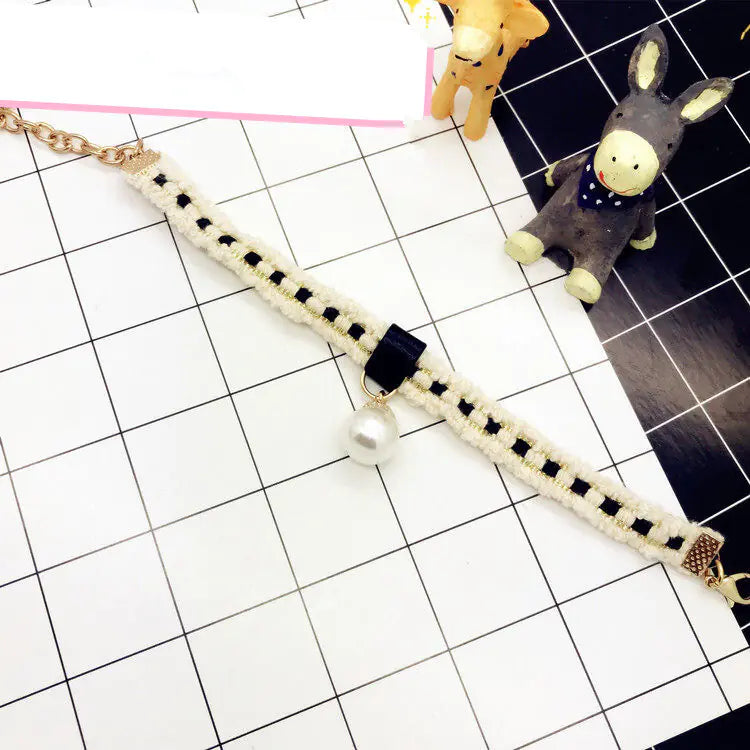 Cute Fragrant Pearl Single Rope Necklace for Pets
