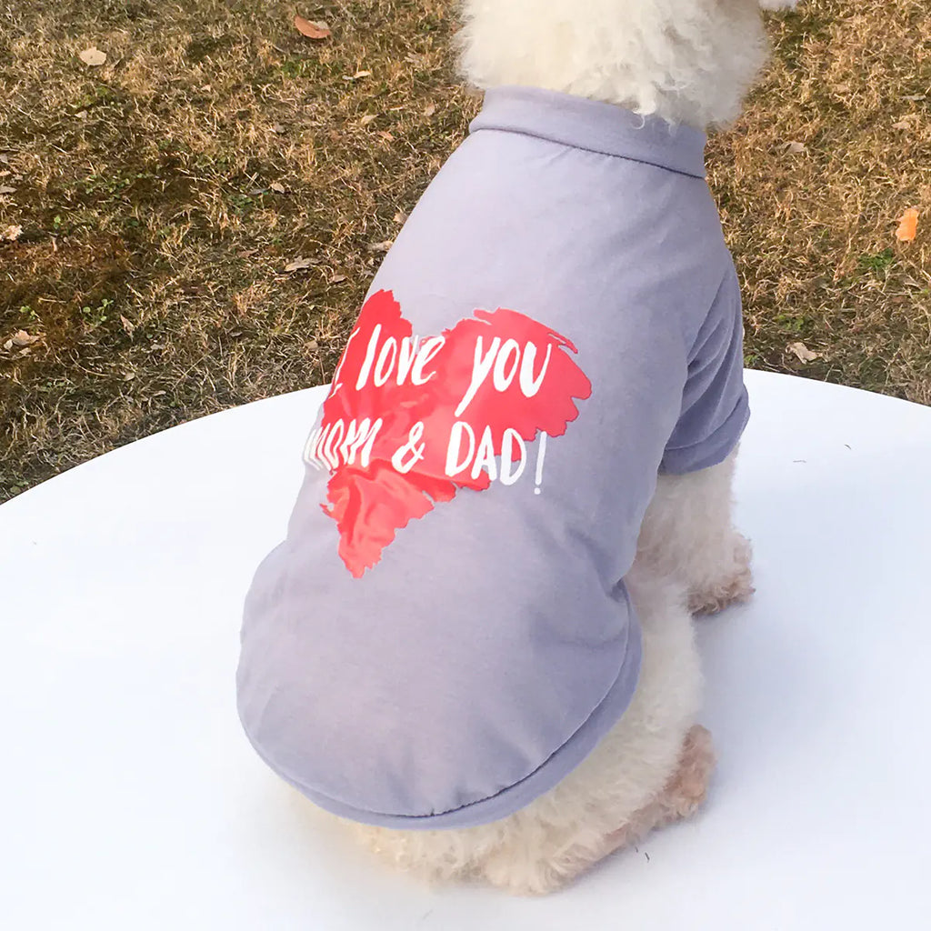 Round Neck Printed Raglan Sleeve T-shirt for Dogs