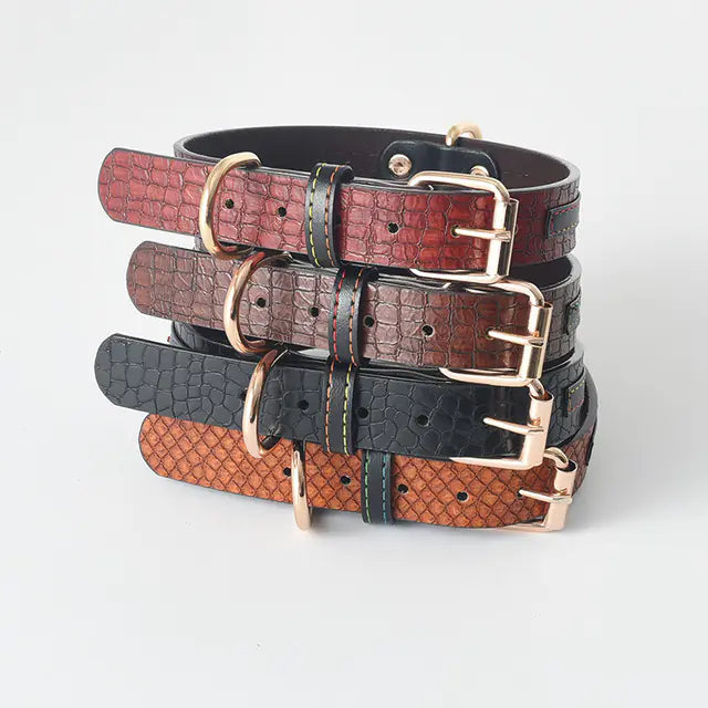 Simple Leather Dog Collar for Home Fashion