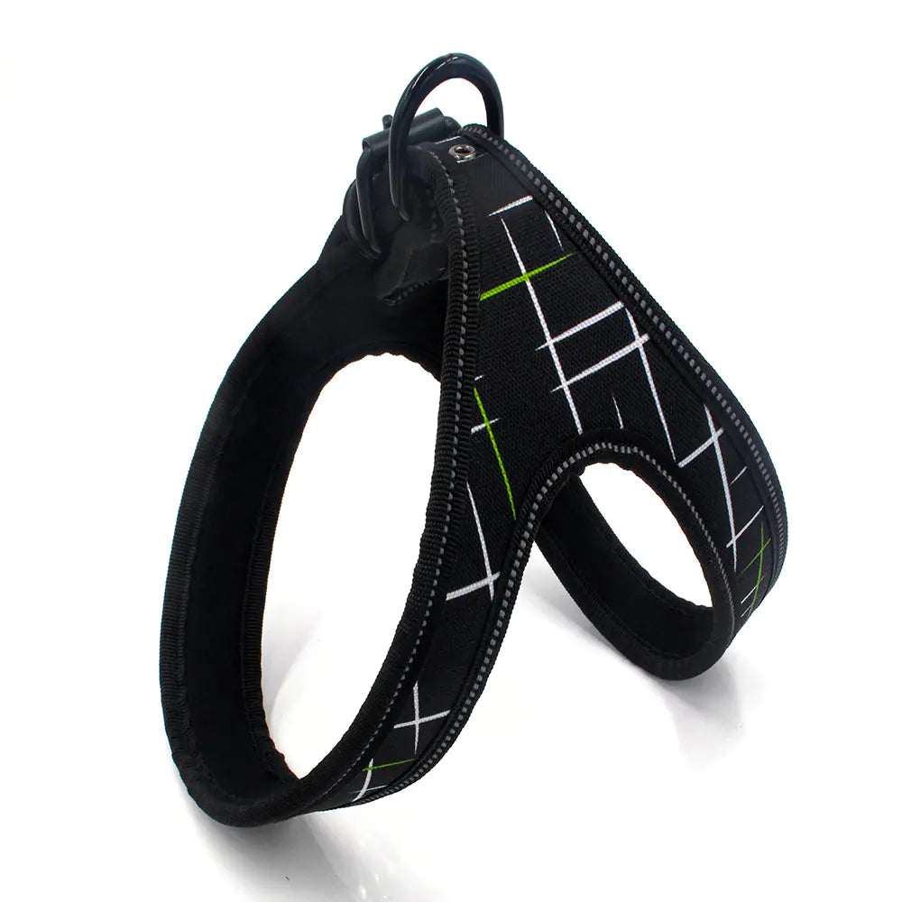 Reflective Pet Harness in Colorful Printed Oxford Fabric