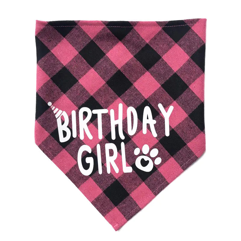 Pet Birthday Bandana and Party Hat for Dogs