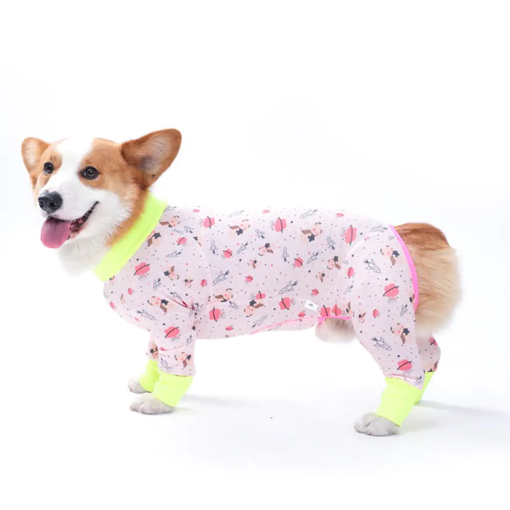 2024 Cute Cartoon Dog Print Bodysuit for Pets